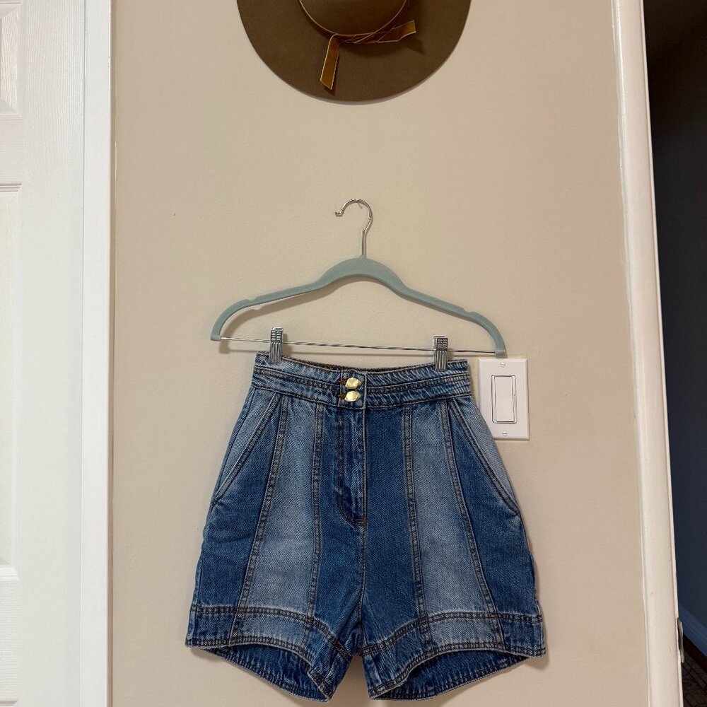 AJE Dual Tone Denim Shorts NWT